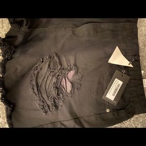 Black Ripped Shorts